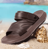 Men’s Summer Slip-On Beach Sandals – Soft Bottom, Two-Way Wear Flip Flops | Upgraded Plastic Comfort Shoes for Outdoor & Casual Use