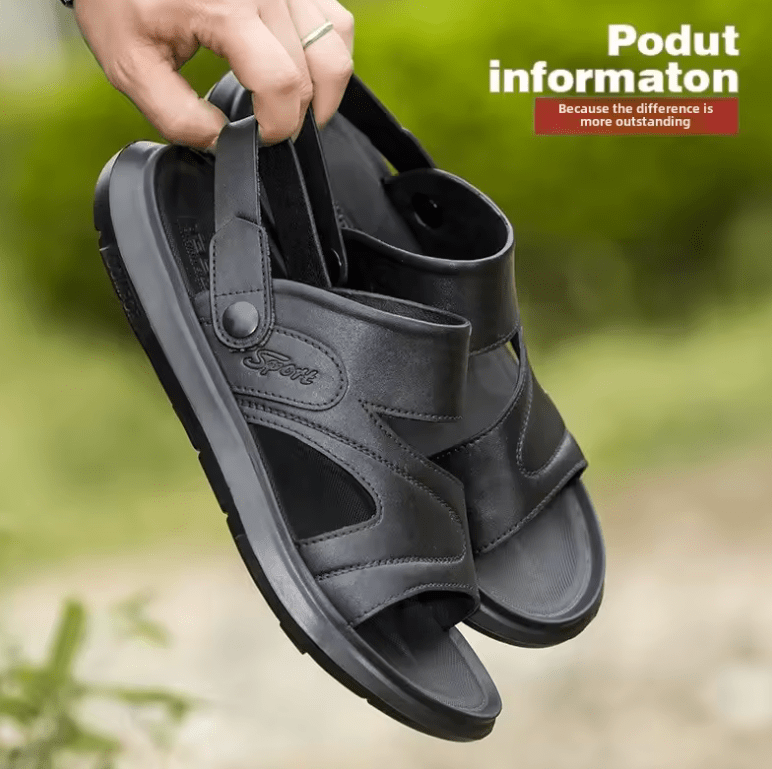 Men’s Summer Slip-On Beach Sandals – Soft Bottom, Two-Way Wear Flip Flops | Upgraded Plastic Comfort Shoes for Outdoor & Casual Use