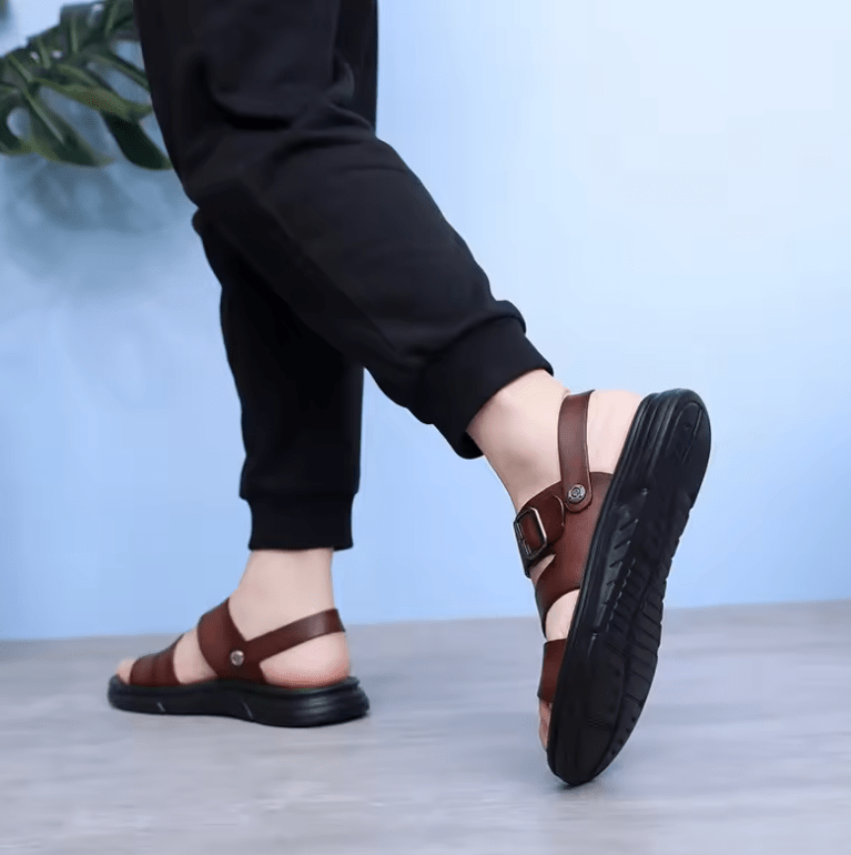 Men’s Classic Strapless Beach Sandals – Soft Sole, Comfortable Casual Summer Shoes | Lightweight Polyester Slip-On Slides for Adults