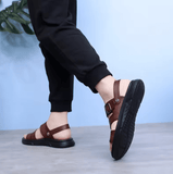 Men’s Classic Strapless Beach Sandals – Soft Sole, Comfortable Casual Summer Shoes | Lightweight Polyester Slip-On Slides for Adults