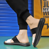 Men’s Trendy Indoor Summer Slippers – Anti-Slip, Soft Bottom & Deodorizing | Comfortable Polyurethane Sole Home & Beach Slides