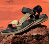 Men’s Classic Black Sport Sandals – Summer Outdoor Antiskid Flat Shoes for Beach & Casual Wear