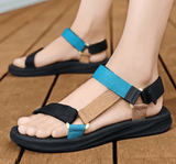 Men’s Classic Black Sport Sandals – Summer Outdoor Antiskid Flat Shoes for Beach & Casual Wear