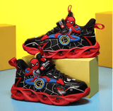 Disney Boys’ LED Light-Up Sneakers – Cartoon Leather Sports Shoes for Kids | Non-Slip Autumn Running Shoes
