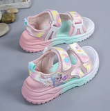 Disney Elsa Girls’ Summer Sandals – Frozen Princess Mesh Beach Shoes | Soft Sole Light Peep Toe Sandals