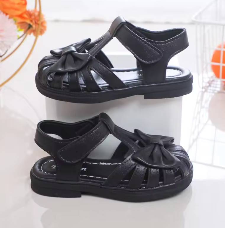 Baby Girls’ Peep-Toe Sandals 2025 – Breathable Soft Bow-Knot Princess Summer Shoes | Cute & Versatile Toddler Sandals