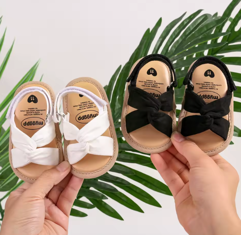 2025 New Baby Sandals – Bow-Knot Princess Non-Slip Toddler First Walkers | Infant Girls Shoes 5 Colors
