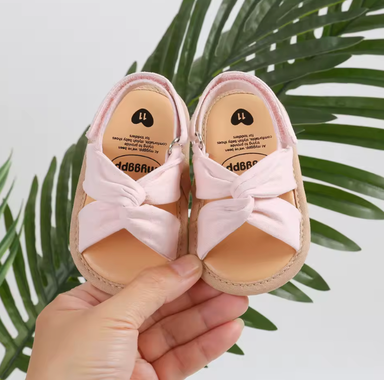 2025 New Baby Sandals – Bow-Knot Princess Non-Slip Toddler First Walkers | Infant Girls Shoes 5 Colors