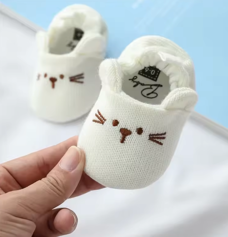 Newborn Baby Crib Shoes – Cute Animal Ear Soft Sole First Walker Shoes for Boys & Girls (0-18 Months)