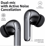 TWS Bluetooth 5.3 Earbuds with Active Noise Cancellation – Wireless ANC Headphones with LED Display, Touch Control, Stereo Sound – For Android & iOS