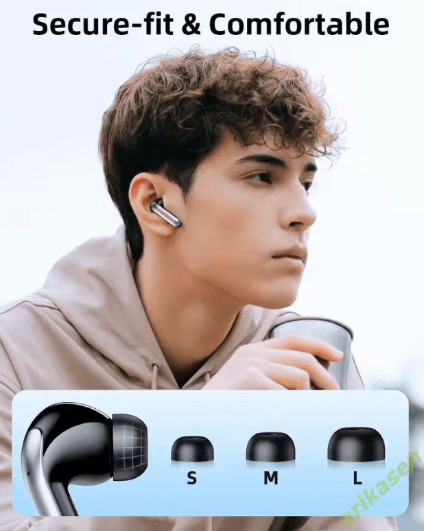 TWS Bluetooth 5.3 Earbuds with Active Noise Cancellation – Wireless ANC Headphones with LED Display, Touch Control, Stereo Sound – For Android & iOS