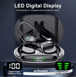 Bluetooth 5.3 True Wireless Earbuds – Bass Stereo Sound, 60H Playback, LED Display Charging Case, ENC Mic