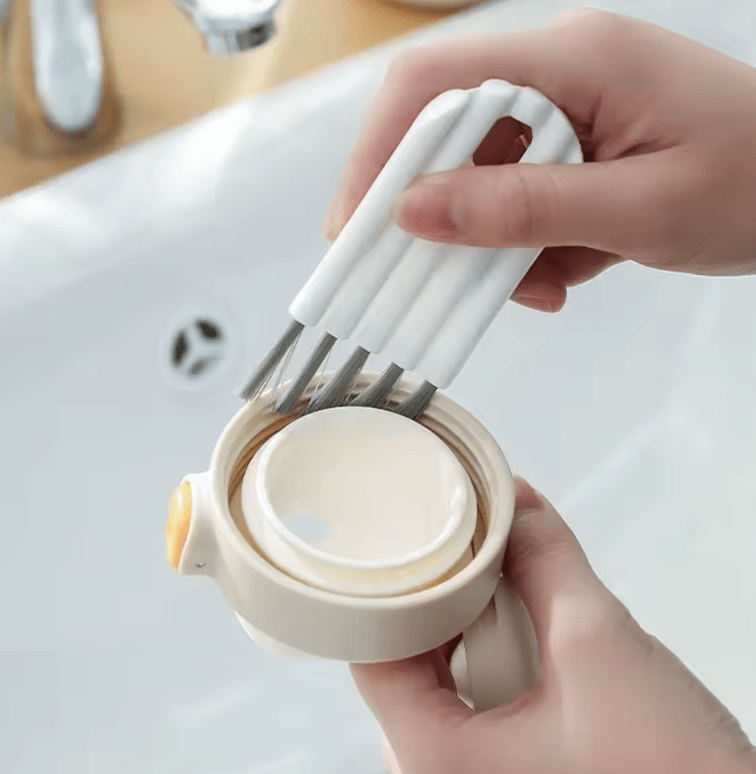 Multifunctional Flexible Gap Cleaning Brush – Soft Bristle Tool for Bottles, Cup Lids, Grooves & Kitchen Use