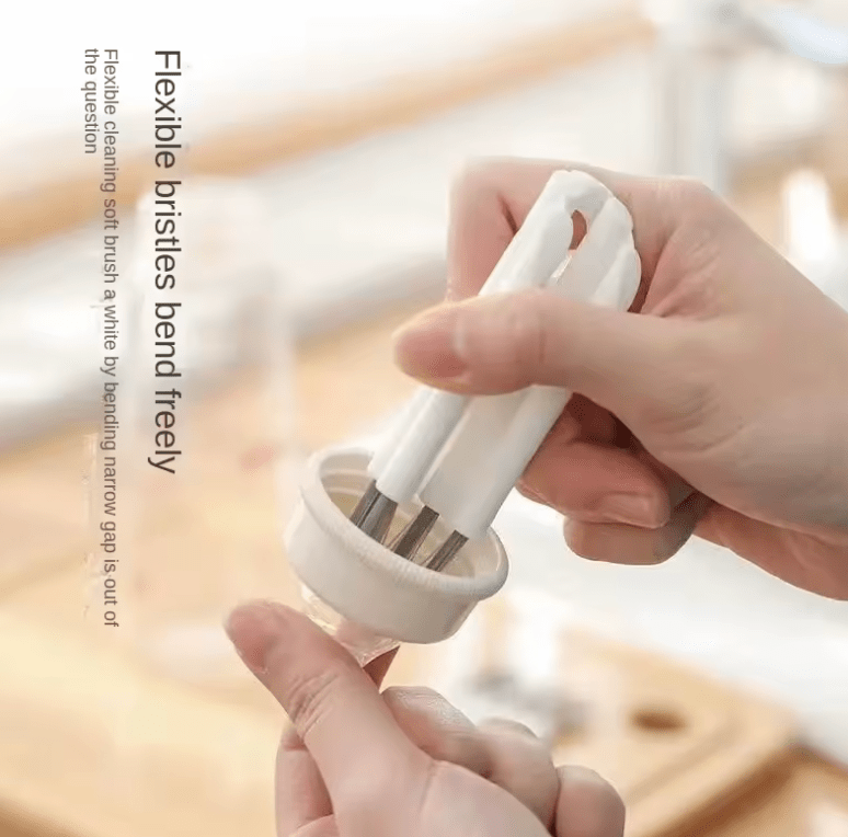 Multifunctional Flexible Gap Cleaning Brush – Soft Bristle Tool for Bottles, Cup Lids, Grooves & Kitchen Use