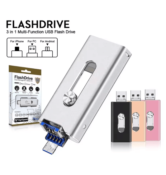 USB Flash Drive PhotoStick – High-Speed External Storage for iPhone, Android & PC – Backup Photos, Videos & Files