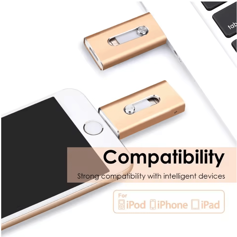 USB Flash Drive PhotoStick – High-Speed External Storage for iPhone, Android & PC – Backup Photos, Videos & Files