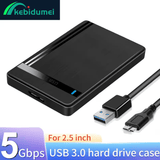 2.5” SATA to USB 3.0 HDD/SSD Enclosure – External Hard Drive Case, 5Gbps Transfer Speed, Supports Up to 3TB for PC & Laptop