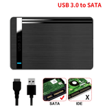 2.5” SATA to USB 3.0 HDD/SSD Enclosure – External Hard Drive Case, 5Gbps Transfer Speed, Supports Up to 3TB for PC & Laptop