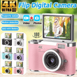 4K 48MP Digital Camera with 8X Zoom – Compact Vlogging & Photography Camera with 180° Flip Screen for Students & Beginners
