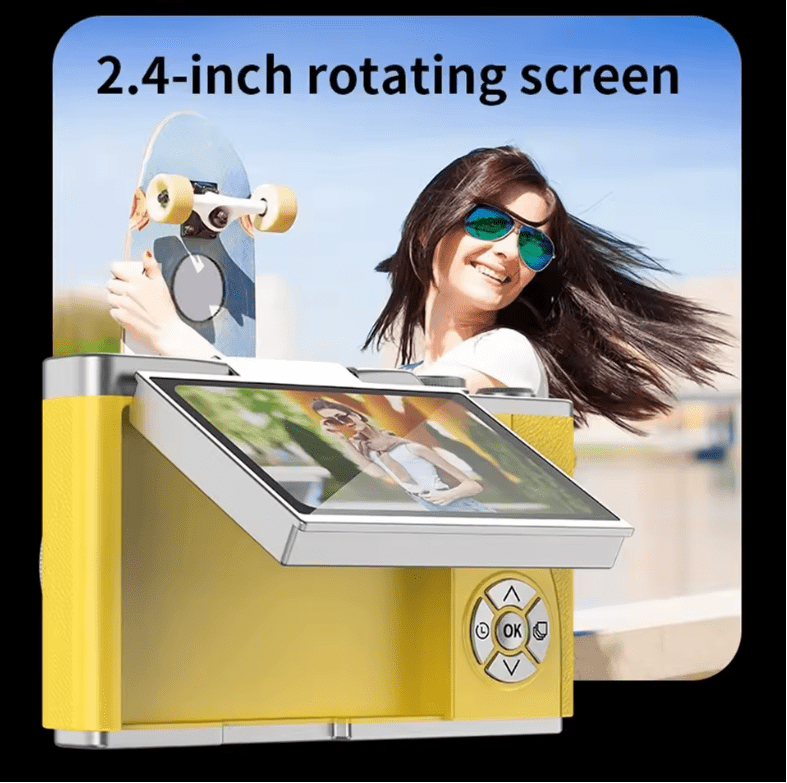 4K 48MP Digital Camera with 8X Zoom – Compact Vlogging & Photography Camera with 180° Flip Screen for Students & Beginners