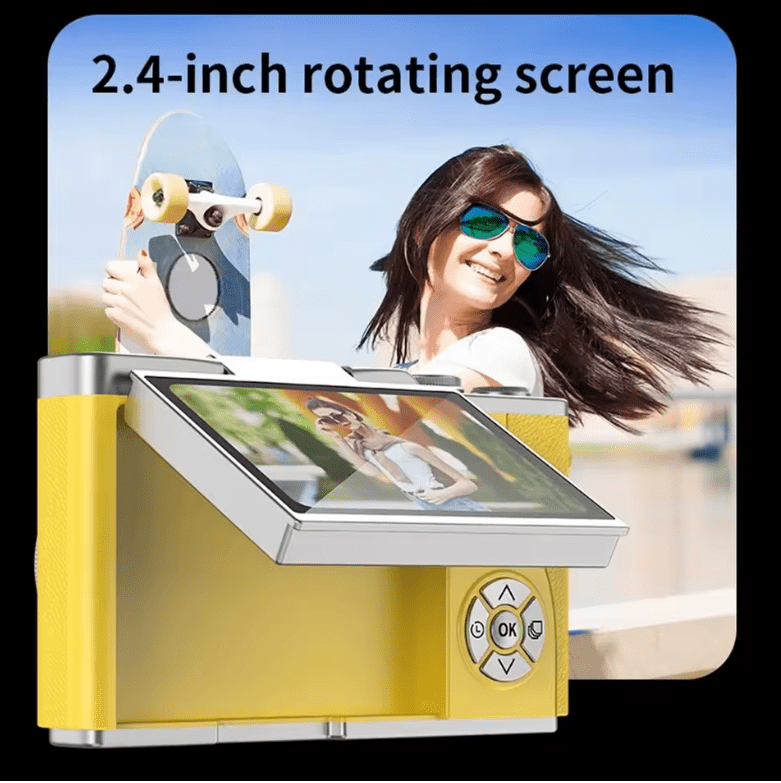 4K 48MP Digital Camera with 8X Zoom – Compact Vlogging & Photography Camera with 180° Flip Screen for Students & Beginners