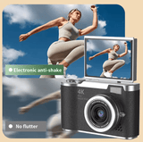 4K 48MP Digital Camera with 8X Zoom – Compact Vlogging & Photography Camera with 180° Flip Screen for Students & Beginners