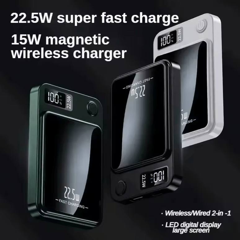 Xiaomi 100000mAh Magnetic Power Bank – Wireless Fast Charger for MagSafe, iPhone, Samsung & Huawei