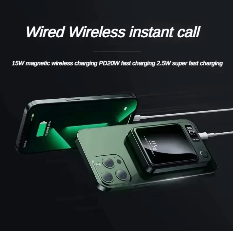 Xiaomi 100000mAh Magnetic Power Bank – Wireless Fast Charger for MagSafe, iPhone, Samsung & Huawei