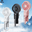 Portable USB Handheld Mist Fan – Mini Rechargeable Cooling Fan with Built-in Humidifier for Travel, Office & Outdoor Use