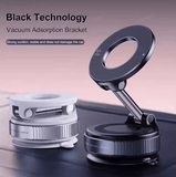 Magnetic Car Phone Holder – 360° Rotating Foldable Mount with Strong Vacuum Suction for iPhone 12–16, Driving, Gym & Home Use