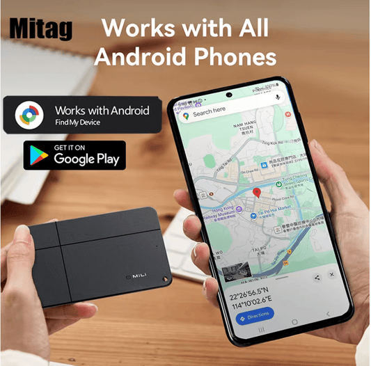 MiLi Go Smart GPS Tracker Card – MiTag Bluetooth Anti-Lost Device with Google Find My Support for Android & MiCard Pro