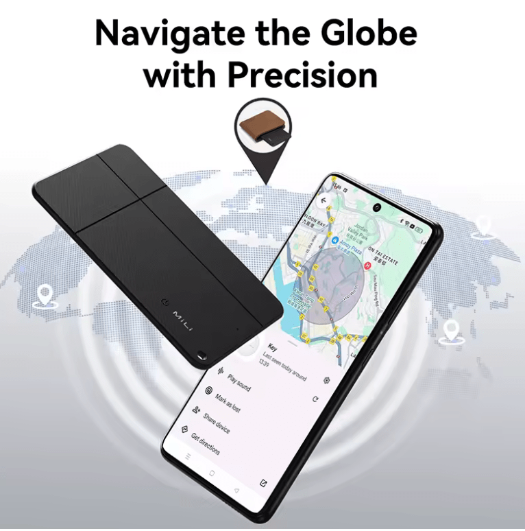MiLi Go Smart GPS Tracker Card – MiTag Bluetooth Anti-Lost Device with Google Find My Support for Android & MiCard Pro