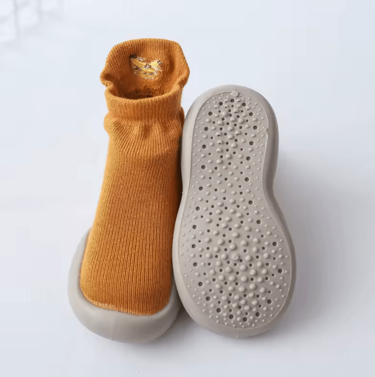 Fruit Pattern Baby Floor Socks – Non-Slip Cartoon Toddler Shoes with Breathable Cotton Sole for Boys & Girls