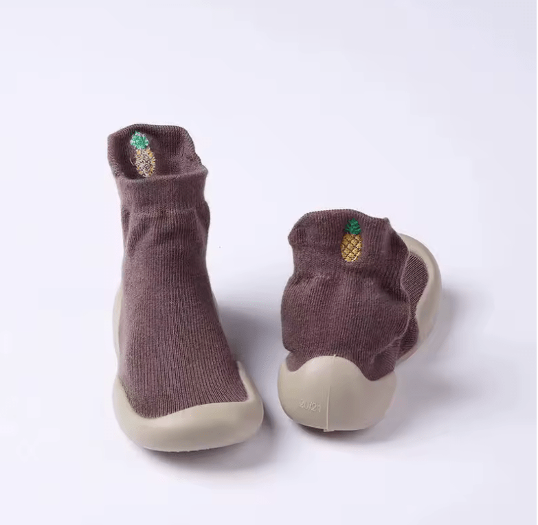 Fruit Pattern Baby Floor Socks – Non-Slip Cartoon Toddler Shoes with Breathable Cotton Sole for Boys & Girls