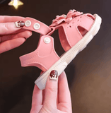 Cute Bow Baby Girl Summer Sandals – Soft Non-Slip PVC Beach Shoes for Toddlers & Kids