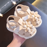 Cute Bow Baby Girl Summer Sandals – Soft Non-Slip PVC Beach Shoes for Toddlers & Kids