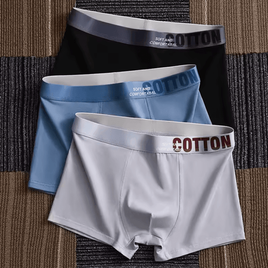 3-Pack Men’s Graphene Cotton Boxer Briefs – Soft, Breathable & Comfortable Underwear for All-Day Wear