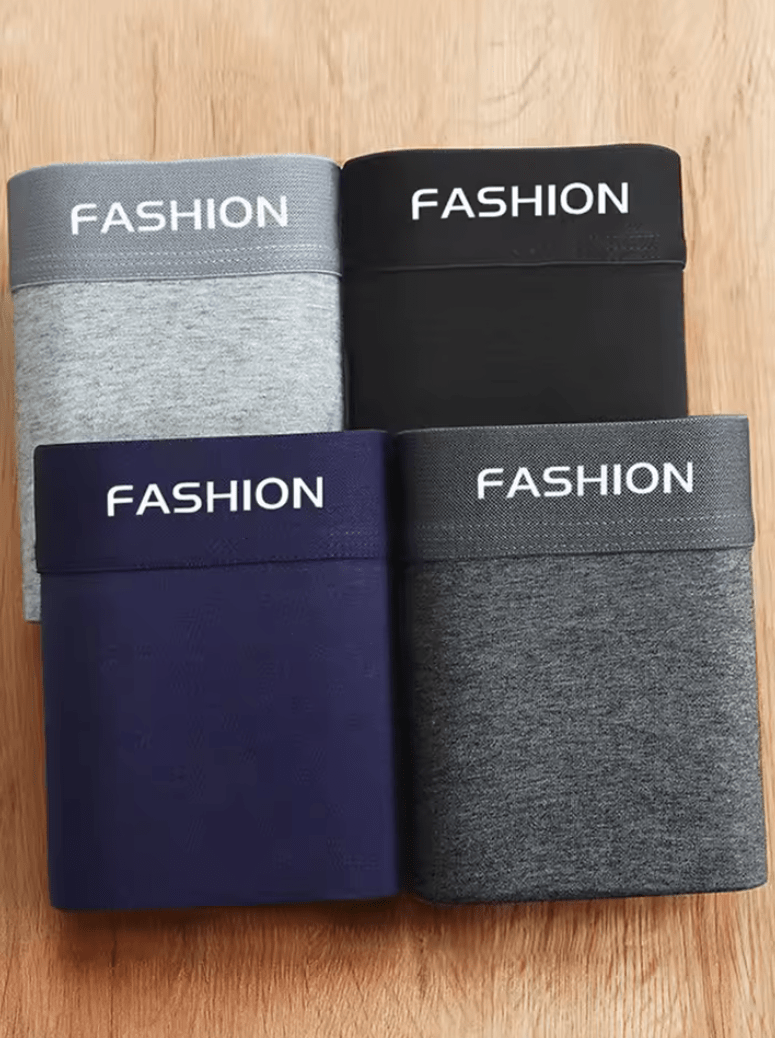 Men’s Boxer Briefs 4-Pack – Soft, Breathable, Stretchy & Loose Fit Underwear – Trendy, Fashionable & Comfortable Shorts