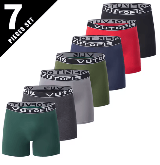 Men’s Sports Boxer Briefs 7-Pack – Multicolor, Comfortable Boyshorts for Teens & Adults, Plus Size Underwear