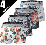 4-Pack Men’s & Teen Boys’ Boxer Briefs – Fashionable, Comfy Boyshorts with Elastic Waistband – Multicolor, Multi-Size Underwear