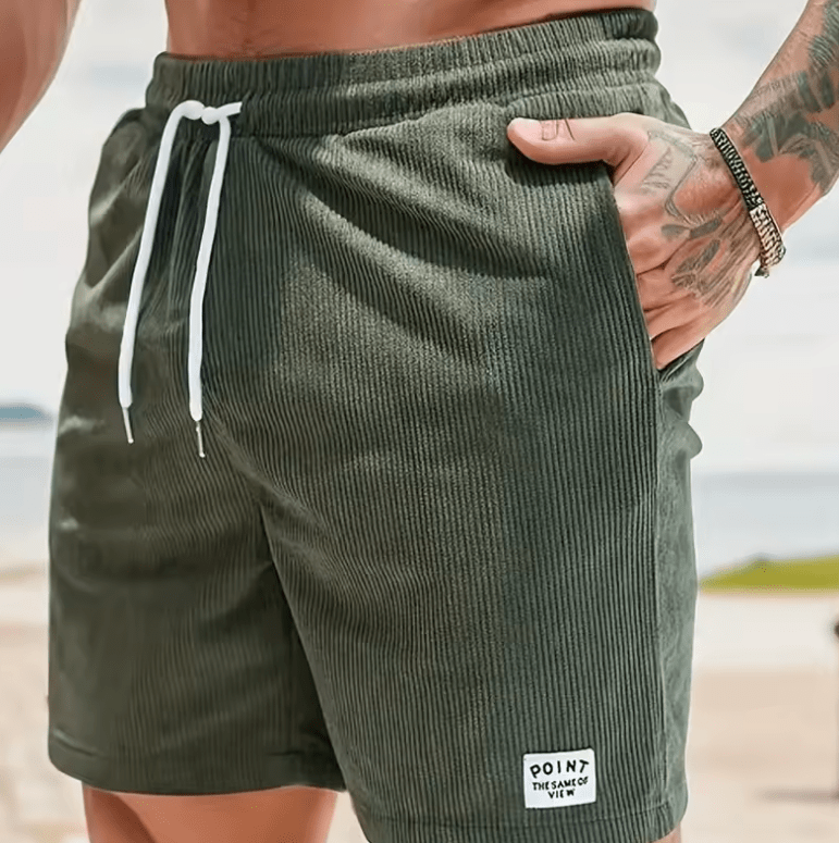 Men’s Corduroy Casual Shorts – Summer Belted Sport Pants