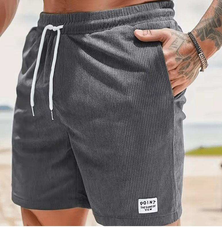 Men’s Corduroy Casual Shorts – Summer Belted Sport Pants