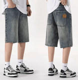 Danboney Men’s Vintage Denim Shorts – Loose Fit, Summer Casual