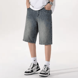 Danboney Men’s Vintage Denim Shorts – Loose Fit, Summer Casual