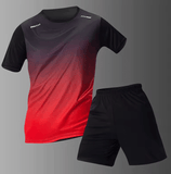 Men’s Gradient Sports Set – Summer T-Shirt & Shorts for Teens