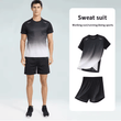 Men’s Gradient Sports Set – Summer T-Shirt & Shorts for Teens