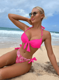 2025 Sexy Print Bikini – Halter Push-Up Two-Piece Swimwear