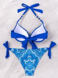 2025 Sexy Print Bikini – Halter Push-Up Two-Piece Swimwear