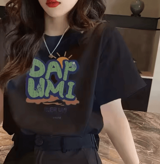 Unisex Loose Fit Cotton T-Shirt – Customizable Crew Neck Summer Top with Half Sleeves