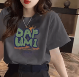 Unisex Loose Fit Cotton T-Shirt – Customizable Crew Neck Summer Top with Half Sleeves